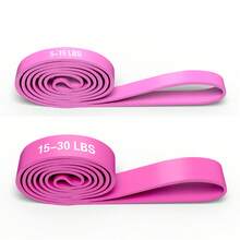 Banda de asistencia para levantamiento de mujer color rosa, banda de resistencia de alta resistencia para yoga, acondicionamiento físico, estiramiento y ejercicio, asistente de estiramiento corporal ligero - Multicolor - Ver 15