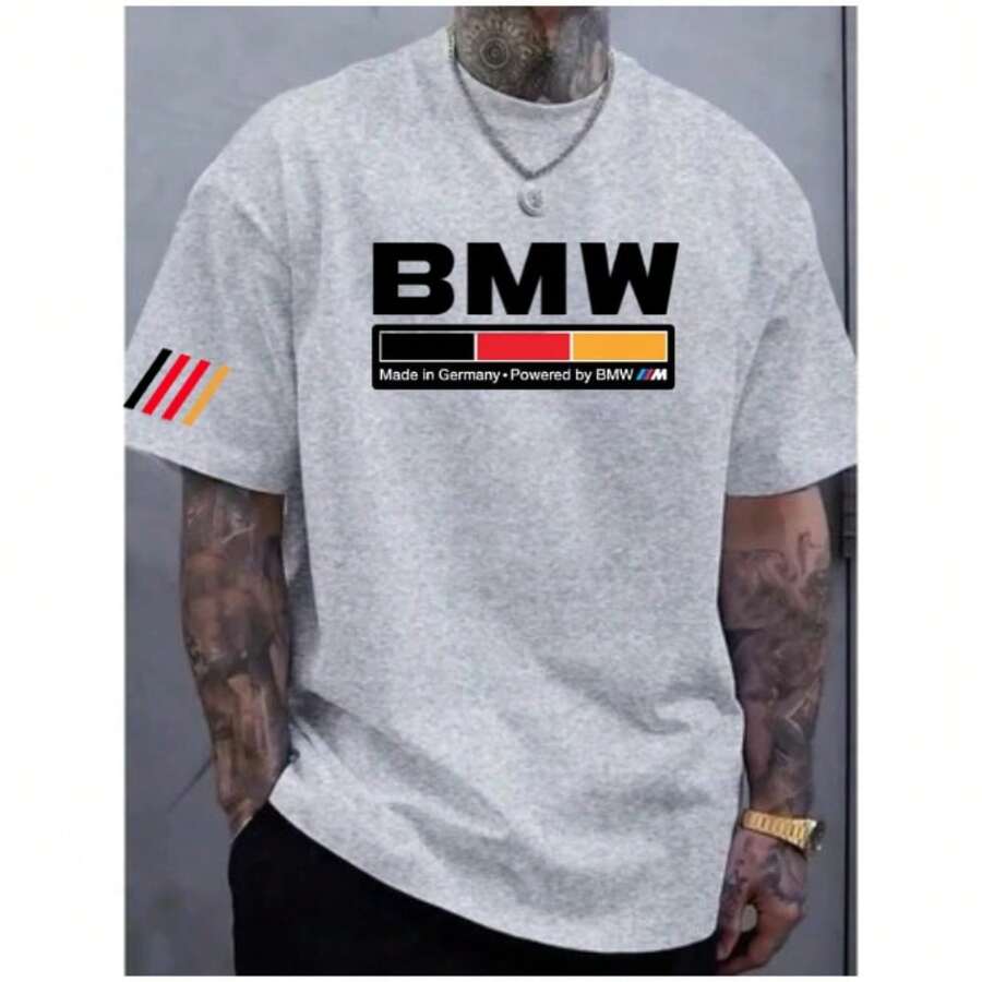 Men's T-Shirt BM.Germany 100% Premium Cotton Knit Shirt Immediate Shipping Germany Cars Christmas - Xám - Xem 1