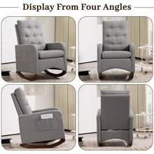 Baby Gliders, Ottomans & Rocking Chairs - Light Gray - View 6