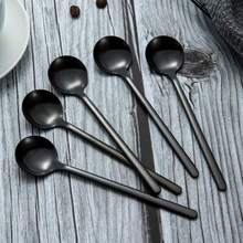 Black Coffee Spoons, Dessert Spoons, Teaspoons, Appetizer Spoons - Set Of 10, 5.24 Inches - 查看 5