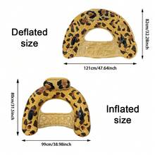 U-Shaped Leopard Print Inflatable Pool Float For Outdoor, Lake, Pool, Beach, Pool Inflatable, Beach Essentials, Pool Float - U-shaped Leopard Print Float - View 7