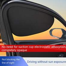 Car Static Adsorption Sunshade, Anti-UV Heat Insulation Window Curtain, Car Sun Visor - A - View 2