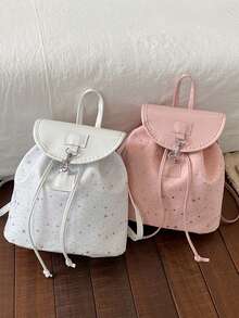 Ba lô thời trang tối giản, phong cách thường ngày. Ba lô nữ lấp lánh. Ba lô học sinh kiểu dáng thường ngày, tiện dụng cho việc đi lại. - Nhiều màu - Xem 2