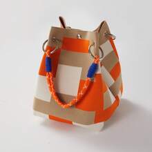 New Fashion Women Handbag - Multifunctional Shoulder Bag With Secure Buckle Closure Design, Small Capacity Tote Bag, Wrist Bag, Wallet, Storage Bag, Suitable For Travel, Outdoor, Commuting And Daily Use, Sturdy Handle, Fashion Accessories - 橘色 - 查看 11