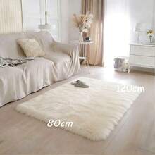 eluckya Alfombra negra esponjosa de 118 x 79 pulgadas, suave y afelpada para dormitorio infantil, alfombra de musgo afelpado para sala de estar, dormitorio, guardería, sala de juegos, bonita y acogedora manta de felpa para niños y niñas, antideslizante. - Blanco - Ver 14