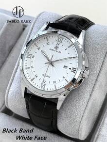Pablo Raez 1 chiếc đồng hồ nam chính hãng, sang trọng, bằng thép không gỉ, dây da màu nâu đen, chống nước 50M, chất lượng AAA, màu bạc không gỉ, hiển thị vạch chỉ giờ và chữ số Ả Rập, lịch, dây đeo bằng thép chắc chắn, thương hiệu nổi tiếng, thiết kế mới, thời trang thường ngày, đồng hồ thạch anh cho nam, kim dạ quang, chữ số La Mã, đồng hồ đeo tay cao cấp dành cho doanh nhân, thích hợp sử dụng hàng ngày, quà tặng giáo viên, quà tặng bố hoặc bạn trai, quà sinh nhật, tốt nghiệp, đám cưới. - Một cỡ - Xem 14