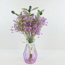 1 Bouquet, 35cm Artificial Gypsophila & Olive Branch Flower Bouquet, Plastic Flowers, Commonly Used For DIY Handicrafts, Home Floral Decor, Office Decoration, Wedding Bouquets, Holiday Party Flowers - Multicolor - View 10