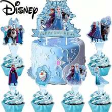 Disney 15件套全新迪士尼冰雪奇缘主题蛋糕装饰品，适用于装饰冰雪奇缘主题蛋糕及各种节日场合 - 彩色 - 查看 8