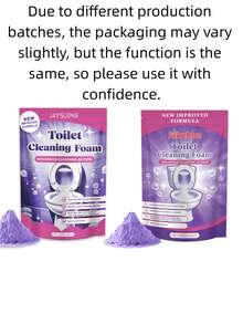 JAYSUING Toilet Cleaning Powder, Bathroom Cleaner, Toilet Cleaner, Removes Stains, Discoloration, Residue, Deeply Cleans Toilet, Easily Removes Dirt, Grease And Water Stains, No Trace Left, Household Bathroom Deodorizer Cleaner (Random Delivery Of New And Old Versions) - Multicolor - View 6