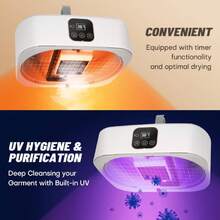 Portable Clothes Dryer, Mini Clothes Dryer With Remote Control, Small And Compact Foldable Electric Dryer With Dry Bag For Travel, RV, Home, Apartment - A - View 4
