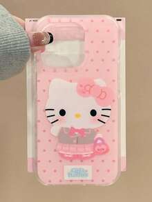 SANRIO 1 chiếc túi xách in họa tiết da báo màu hồng mới, kiểu dáng Hello Kitty e lệ, nơ hoạt hình nữ tính, tương thích với iPhone 17 Pro Max/16 Pro/16/16 Pro Max, chống sốc IMD, 15 Pro Max/14 Pro/14 Pro Max/Cá nhân hóa, sáng tạo, 13 Pro Max/13 Pro/13/*12 Pro Max/12 Pro/12/11 Pro Max/11 Pro, ốp lưng điện thoại thời trang độc đáo, bảo vệ điện thoại. - Nhiều màu - Xem 2