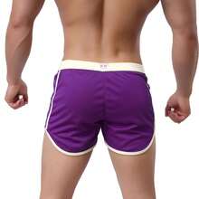 Men's Running Workout Bodybuilding Gym Shorts Athletic Sports Casual Short Pants - 紫色 - 查看 5