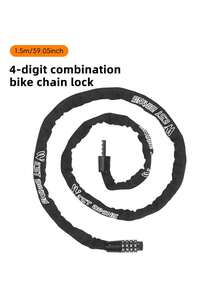WEST BIKING Bicycle Chain Lock 4-Digit Combination Lock For Mountain/Road Bike Motorcycle Electric Scooter, Portable - Multicolor - View 14