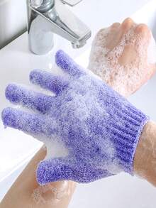 1/2/5pcs Reusable Exfoliating Bath Gloves, Suitable For Scrubbing, Back Massage, Body Exfoliation, Ideal Accessory For Body Cleansing; Also Available In 10/20pcs, Suitable For Bathing, Facial Care, Spa, Hand Washing, Deep Dead Skin Removal - Bath Gloves - View 4