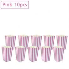 20/10/5件套条纹爆米花纸盒，派对礼品袋，糖果盒，复古爆米花袋，适用于派对、生日、电影之夜、嘉年华、睡衣派对、电影院零食盒，可装爆米花、薯条、鸡块等。 - 爆米花盒子 - 查看 14