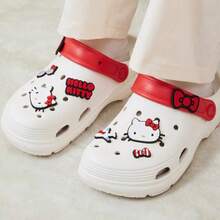 Miniso 名创优品三丽鸥Hello Kitty木屐，厚底设计，透气孔结构，防滑厚底，夏季户外拖鞋（1双） - 彩色 - 查看 3