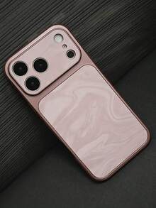1 chiếc ốp lưng điện thoại bảo vệ camera chính xác, họa tiết lấp lánh thời trang, khung viền mạ điện cao cấp, họa tiết loang mực, ốp lưng màu hồng trơn họa tiết màu nước với cảm giác cầm nắm thoải mái, tương thích với iPhone 11/12/14/15/16/16 Pro Max, ốp lưng họa tiết gợn sóng tương thích với iPhone 17/17 Pro/17 Pro Max, ốp lưng màu trơn họa tiết cát, tương thích với iPhone 13, tương thích với iPhone 17 Pro Max, có thể biến đổi ngay lập tức thành ốp lưng 17 Pro Max, ốp lưng họa tiết vân đá cẩm thạch. - Hồng - Xem 4