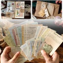 100pcs Vintage Handmade Craft Scrapbooking Paper Set, Suitable For Vintage Crafts, Planners, Bullet Journals, Handmade Arts & Crafts, Including Scrapbooking Paper, Card Making Materials And Mixed Media Collage, Greeting Cards DIY - Multicolor - View 6