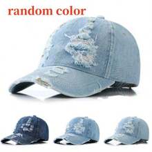 Mũ lưỡi trai mùa xuân/hè, mũ lưỡi trai bằng vải denim thoáng khí, mũ snapback cá nhân hóa, mũ chống nắng cổ điển dành cho nam và nữ. - Nhiều màu - Xem 8