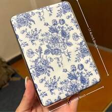 For Kindle Paperwhite (10th/11th/12th Gen) E-Reader Skin - Blue And White Floral Theme | Vinyl Sticker Wrap, Anti-Scratch (Decal Only, Not A Case) - View 2