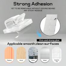 20pcs Upgraded R-Type Self-Adhesive Cable Clips, Suitable For Ethernet Cables And Wires, No Drilling Required, Reusable Self-Adhesive Cable Organizers With Strong Sticky Backing, Plastic-Like Fixation Effect, Applicable To Various Cables - A - View 9
