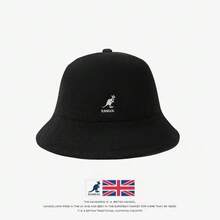 Kangol Kangaroo Hat - Boater Hat For Women, Suitable For Spring, Summer, Autumn And Winter, Making The Face Look Smaller.Round-Top Towel Cap For Men, A  Brand. MGLT - 黑色金標標毛巾漁夫帽 - 查看 1