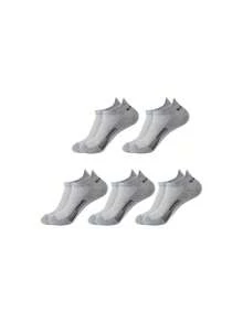5 pares de calcetines de unicolor simple, transpirables y cómodos, que absorben el sudor, adecuados para - Multicolor - Ver 4