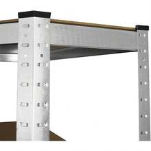 2 X 90cm Heavy Duty Galvanised Steel Racking + 1 Corner Unit, Garage Shelving - D - View 6