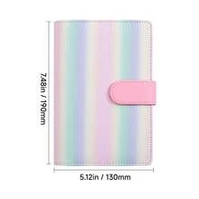 Bìa sổ tay rời 6 lỗ A6PU tiết kiệm, thiết kế thời trang, bìa đựng sổ tay cá nhân, có thể dùng làm hộp đựng tiền mặt, album ảnh và đồ dùng học tập. - A6 - Xem 2