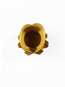 復古金色花瓣裝飾罐 奢華壓紋桌面收納瓶 玄關與客廳美學裝飾 - 金色 - 查看 3