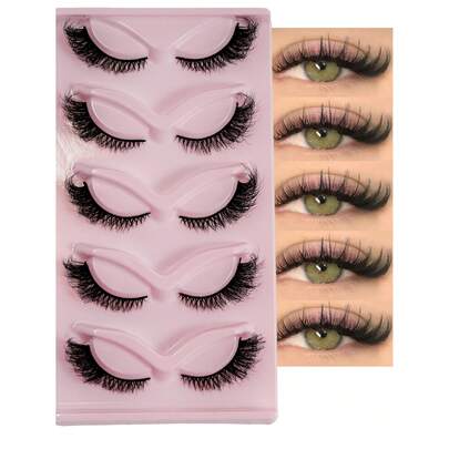 5对假睫毛 - 猫眼款、卡通款、仿貂毛款、自然长款、加长款、睫毛嫁接 (CH05)