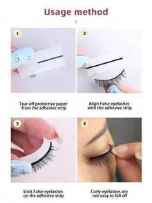 40pcs/Box Black Thermal Sensing Replacement Adhesive Tape For False Eyelashes, Jelly Self-Adhesive Tape Without Glue - Black - View 6