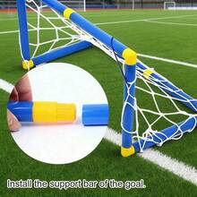 1Set Mini Foldable Soccer Goal, Best Choice For Outdoor Sports In Summer, Plastic Soccer Goal Post Set, Inflatable Sports Toy For Teenagers, Suitable For Indoor And Outdoor Team Games - 彩色 - 查看 3