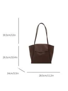 Large Capacity Handbag For Women, New Arrival Fashion Versatile Commuter Shoulder Tote Bag - Coffee - View 2