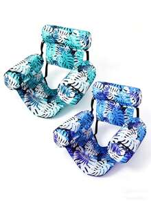 1/2/3pcs Adult Inflatable Pool Lounge Chair, Adult Water Hammock Float, Blue Floral Pattern Inflatable Pool Sofa, Portable Leisure Water Float Mat, Multi-Functional Relaxing Pool Floating Chair, Durable Waterproof Inflatable Floating Lounge Chair, Summer Water Entertainment Accessory, Suitable For Swimming Pool, Beach, Lake, Backyard, Pool Party, Outdoor Vacation, Daily Summer Water Relaxation, For Adult Use - Multiple Styles - View 10