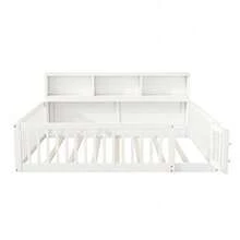 Bed Frames - White + Pine + 140cm*200cm - View 11
