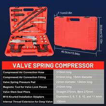 39PCS Valve Spring Compressor Remover Installer Kit, Complete Cylinder Head Repair Tool Set For OHV/OHC Gasoline & Diesels Engines, Professional Engine Maintenance Tools With Storage Case - 39pcs In Red Outer Box - View 4