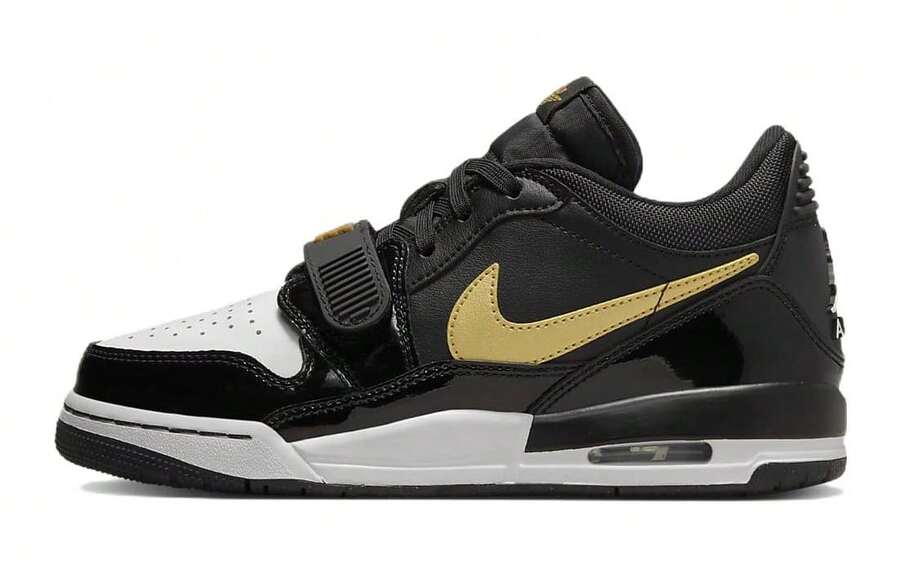 Jordan Legacy 312 Low Black Metallic Gold GS Same Paragraph For Men And Women - Unisex - View 1