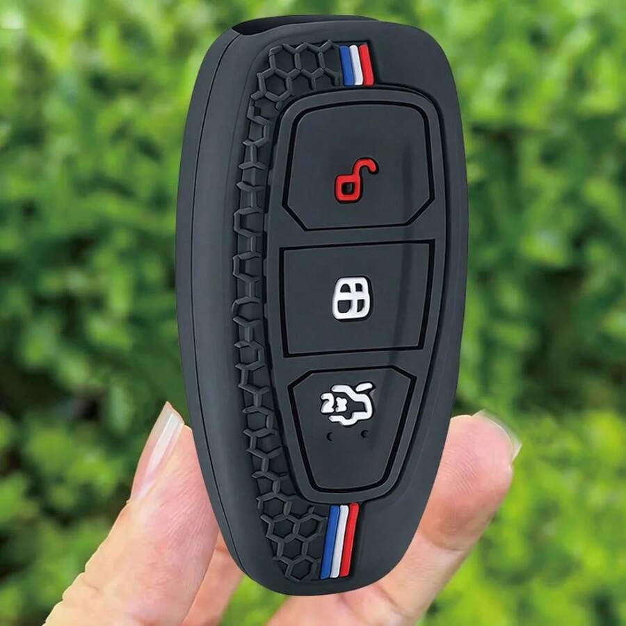 2026款适用于ST Line Carnival Focus Mondeo Ecosport Kuga Edge Escape的硅胶汽车钥匙包配件 - black - 查看 1