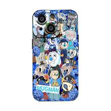 Collage floral azul de Mugman de .funda de teléfono Fundas compatibles con ,Apple,VIVO,OPPO,,, y Honor.Fabricadas en silicona TPU,ofrecen protección contra golpes y caídas. - Negro - Ver 2