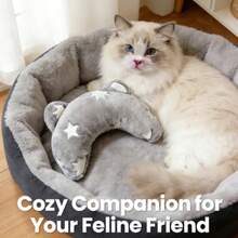 U-Shaped Pet Pillow, Happy Puppy, Crescent Pillow, Neck Support Pillow, Cat & Dog Toy, Deep Sleep Glow Pillow, Battery-Free - Multicolor - View 3