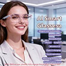 Kính thông minh AI với tính năng dịch thuật thời gian thực, gọi điện rảnh tay (có thể quay số/trả lời/từ chối cuộc gọi), phát nhạc, nhạc không dây, gọi thoại, chức năng trợ lý AI tích hợp, âm thanh không dây, tương thích với điện thoại Android/Smartphone - Món quà lý tưởng cho nam và nữ. - Xem 4