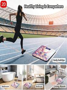 Butterfly Pattern Lightweight Purple Electronic Scale, With Backlit LED Display, High Precision Measures Up To 400lbs/180kg - Multicolor - View 6