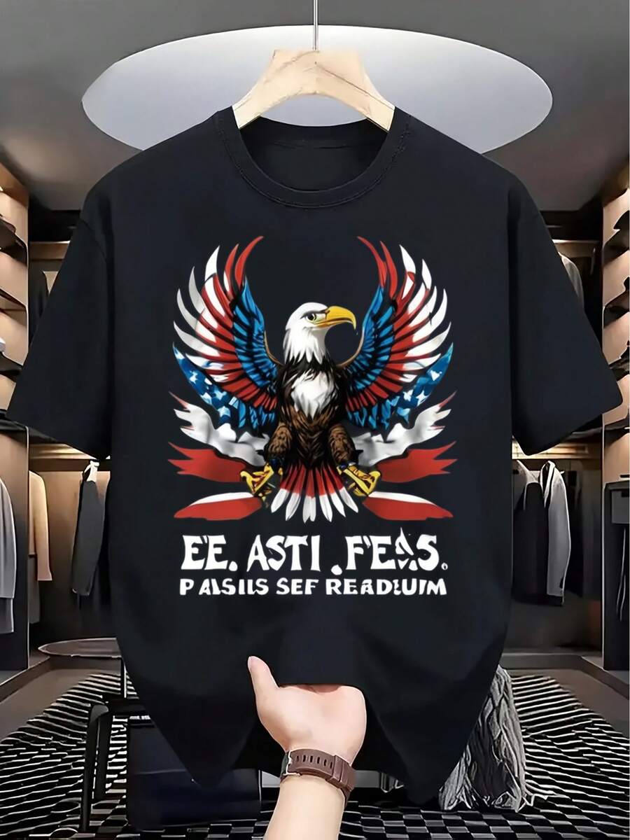 Fashionable Men's T-Shirt - Black - View 1