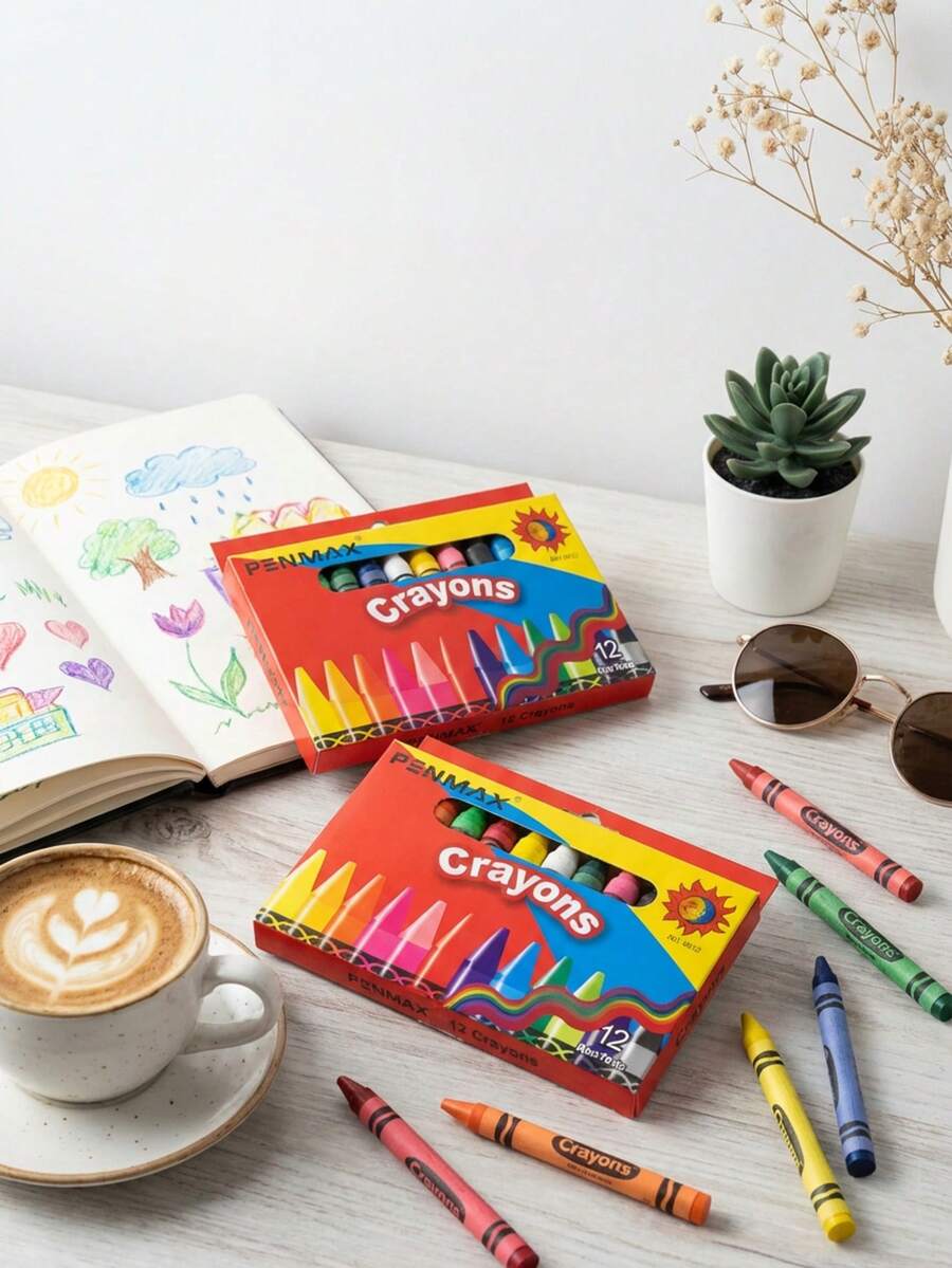 Kids Wax Crayons - Multicolor - View 1