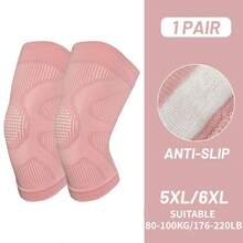 1 đôi đai bảo vệ đầu gối cỡ lớn, đai bảo vệ đầu gối co giãn cao với sợi chống trượt, ống nén đầu gối đàn hồi, dành cho nam và nữ thừa cân/béo phì, thoáng khí, thích hợp cho chạy bộ, bóng rổ, bóng đá, đạp xe. - 1017 Miếng đệm đầu gối - Xem 13