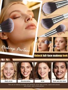 Bộ cọ trang điểm hoàn chỉnh 11 món: Cọ đa năng "tất cả trong một" - Lý tưởng cho người mới bắt đầu và sử dụng hàng ngày. Vật dụng cần thiết khi đi du lịch. - Nhiều màu - Xem 5