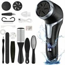 Máy hút chân không điện tử màn hình kỹ thuật số loại bỏ chai sần ở chân, thiết bị chăm sóc chân loại bỏ da chết và chai sần, dụng cụ làm móng chân sạc USB. - màu đen - Xem 8