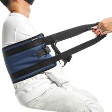 Transfer Sling Transfer Belts Senior Home Care,Strong Straps And Two Sets Of Soft Rubber Handles Body Mobility Aid For Patients,Seniors Disabled, Elderly, Injured (Dark Blue, 35in*9.5in) - BLACK - View 9