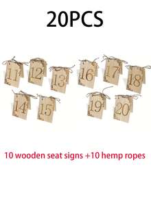 1 Set Vintage Wooden Wedding Table Number Plates, Wedding Party Dining Table Centerpiece Decor, Outdoor Wedding Table Number Stand, Wedding Reception Seating Guide, Wedding Welcome Area Table Number, Wedding Banquet Seat Decor, Engagement Party Table Number, Bachelorette Party Table Decor - Ideal Choice For Wedding, Baby Shower, Birthday Party And Event Seating Guidance - View 12